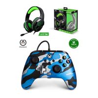Manette XBOX ONE-S-X-PC camouflage bleu Métal EDITION Officielle + Casque Gamer PRO H3 SPIRIT OF GAMER XBOX ONE/S/X/PC