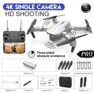 DRONE Pro 4K Blanc 1B - Drone E88Pro RC 4K avec caméra H