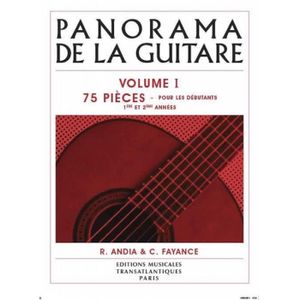 GUITARE Méthode Panorama de la guitare Volume 1 - Fayance