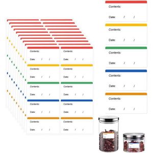 Étiquettes De Congélation - Lot De 300, 30x60 Mm, Résistantes Eau/huile, Faciles à Décoller - Pour Bocaux, Sacs Alimentaires
