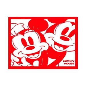 TAPIS Tapis de jeu noir Mickey Minnie Mouse pour enfants - DSN-351 - Taille 120x180cm - Antidérapant - Lavable