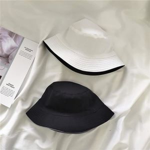 CHAPEAU - BOB white black -Chapeau Bob en coton pour hommes et f