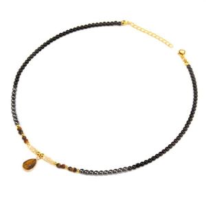 Lot De 2 Pendentifs En Oeil De Tigre Naturelle - Diamètre 29 Mm - Pierre Non Traitée