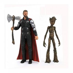 FIGURINE - PERSONNAGE Figurines Avengers Infinity War - Diamond Select - Thor & Groot 18 cm