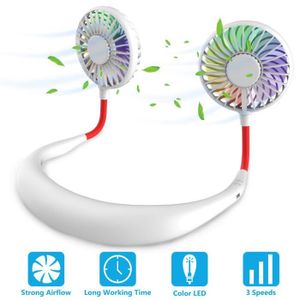 CLIMATISEUR MOBILE LAMZIAN Petit ventilateur de cou portable, mini ventilateur