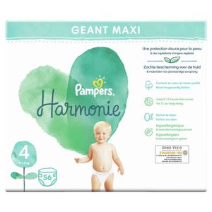 COUCHE PAMPERS Harmonie - Taille 4 - 56 Couches