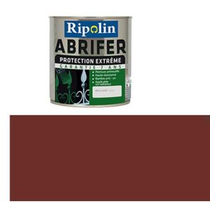 PEINTURE - VERNIS Ripolin - Peinture Ferroneries Extérieur Abrifer Brillant 0.5 Litres Rouge Basque