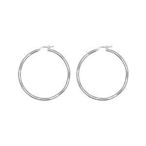 Hautement Polie En Acier Inoxydable Argent Rond Boucles d/'oreilles Créoles Pour Femmes de qualité optimale