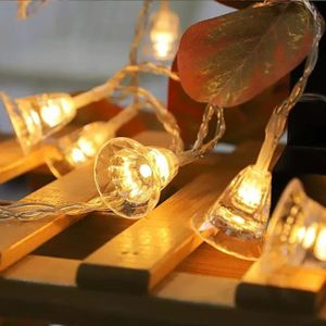 GUIRLANDE D'EXTÉRIEUR Guirlandes Lumineuses De Noël - TRAHOO - 20 LED - Blanc chaud - Piles - Décoration extérieure