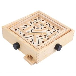 Labyrinthe à billes en bois avec 1 bille, jeu de billes en bois
