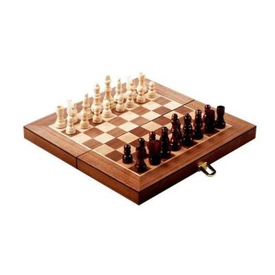 Engelhart Backgammon Bois De Ronce – Valise Luxe 38 Cm, Incrustation Noyer, Pions Brun/Blanc Et Dés Inclus