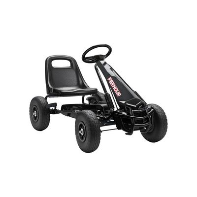 Kart à pédales - Go-Kart pour enfants - AIYAPLAY - siège réglable, pneus EVA, embrayage manuel et frein - 110 x 61 x 62 cm - rouge