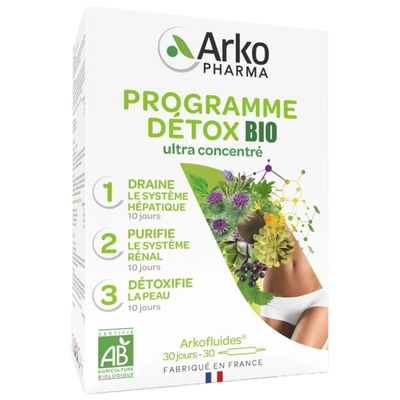 Arkopharma Arkofluides Programme Détox Bio 30 ampoules