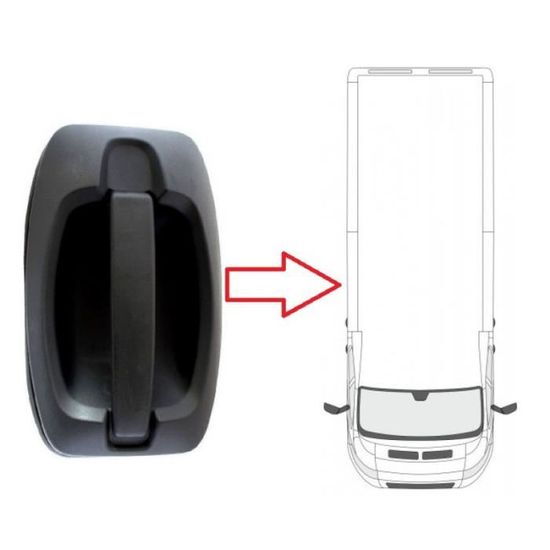 Poignée De Porte Coulissante Intérieure Droite Pour Peugeot Boxer 1 (2002-2006) - Remplacement OEM 1301413650