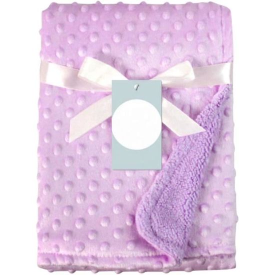 Couverture Polaire Douce Pour Bébé - 75 X 100 Cm - Imprimé Ourson Et étoiles - 100% Polyester - Lavable Machine - 12