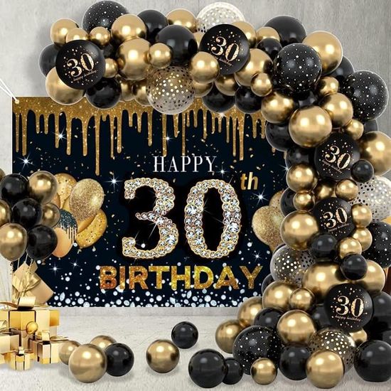 Decoration Anniversaire Homme,30 Ans Anniversaire Homme Ballon 30 Ans  Bannières de Joyeux Anniversaire Ballon en Métal Argent 255 - Cdiscount  Maison