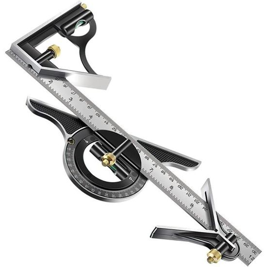 Glcs Glaucus 300mm Équerre Combinée Règle Menuisier Multifonctionnelle ...