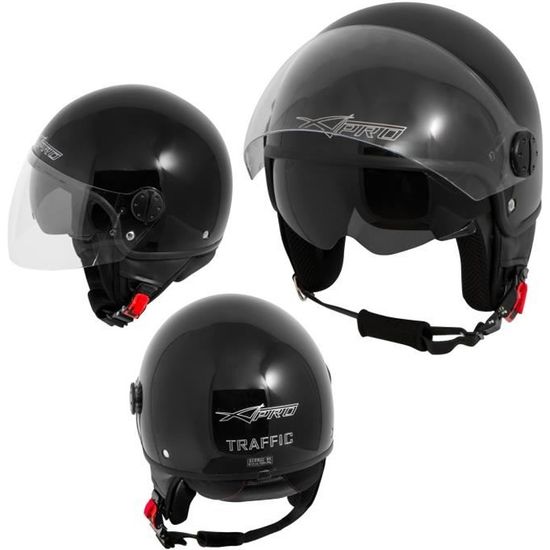 Casque Moto Jet Double Visière Avec Pare-soleil - Homologué ECE 22.05, Tailles XS à 2XL, Polycarbonate - 8