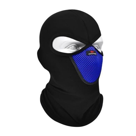 Cagoule Moto Été - Masque Respirant Tissu Glace Avec Trous Pour Lunettes - Noir - Homme/Femme