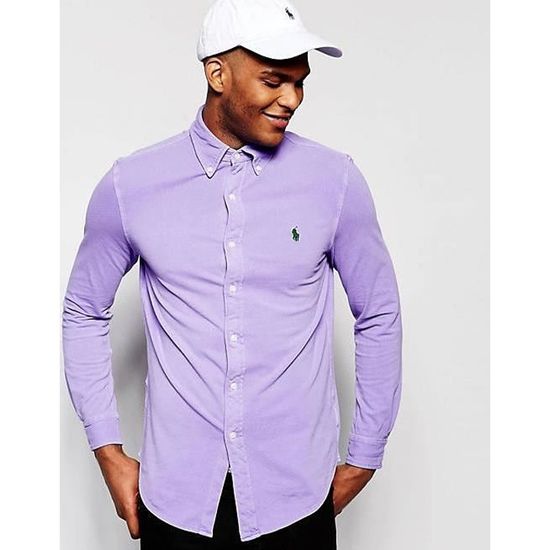 Polo Ralph Lauren Chemise Oxford Violet Homme 