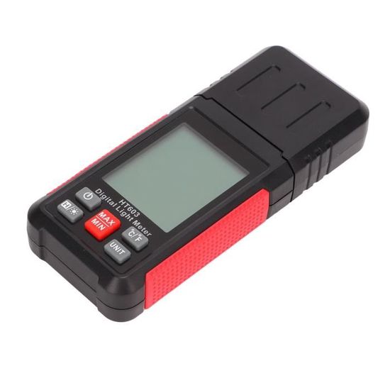 Illuminomètre Numérique Luxmètre - Plage 0,1 à 200 000 Lux, écran LCD, Arrêt Auto, Pour Mesurer L'éclairement Lumineux