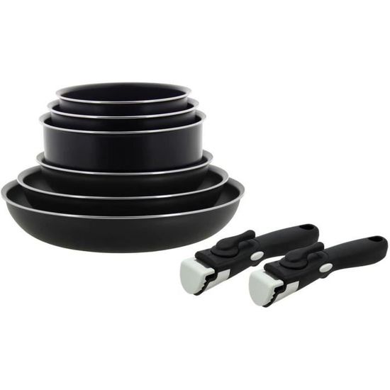 MENASTYL - Set van 3 professionele pannen 24/28/30 cm van roestvrij