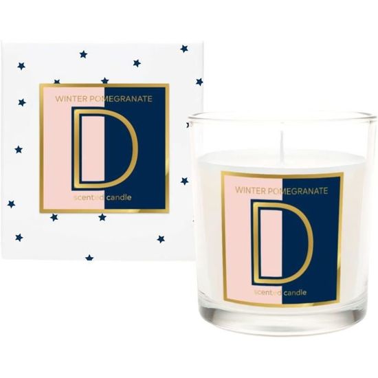 Bougie Lettre N Blanche - Décoration Personnalisable - Design Moderne - Parfumée