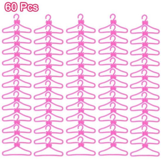 Pack De 15 Cintres Pour Poupée EIHI - 13 Cm, Rose, Accessoires Maison De Poupée Pour Bébés Et Poupées 26 Cm