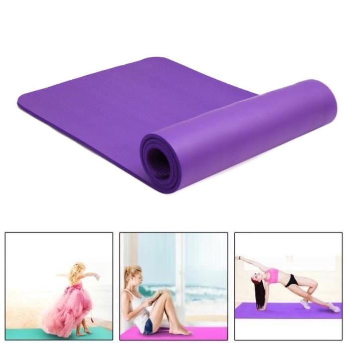 Tapis de yoga 183cm x 61cm - violet - Accueil du matériel de gymnastique! Tapis en mousse pour le sport à domicile