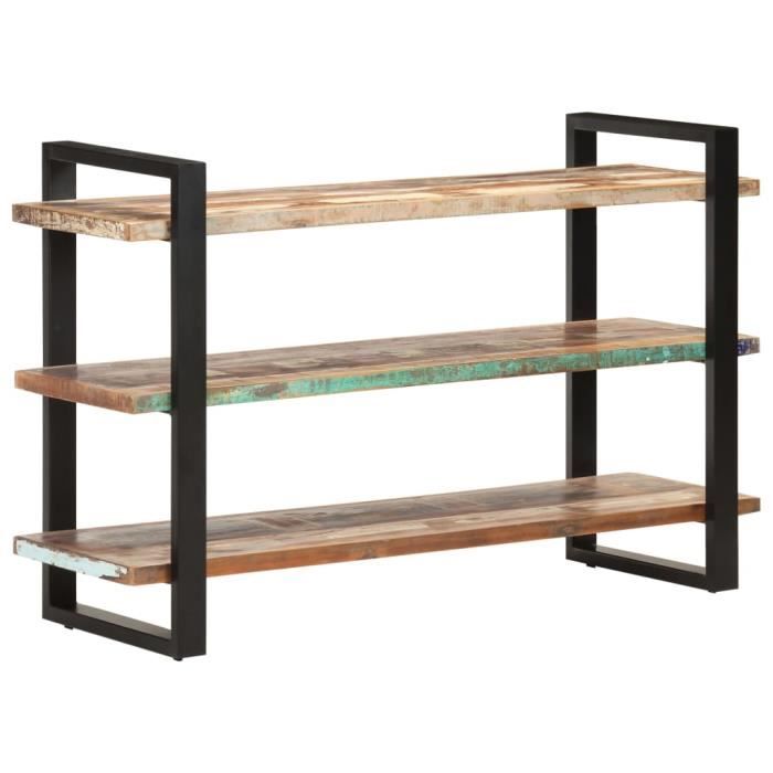 Buffet avec 3 étagères Buffet De Cuisine Contemporain - Meuble de rangement 120x40x75 cm Bois de récupération massif Nouveau *470160