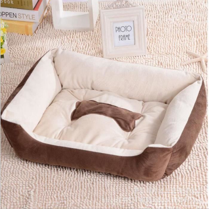 Canapé lit en coton pour chien maison Produit pour petit moyen et grand animal de compagnie, panier pour - Type Brown-XL
