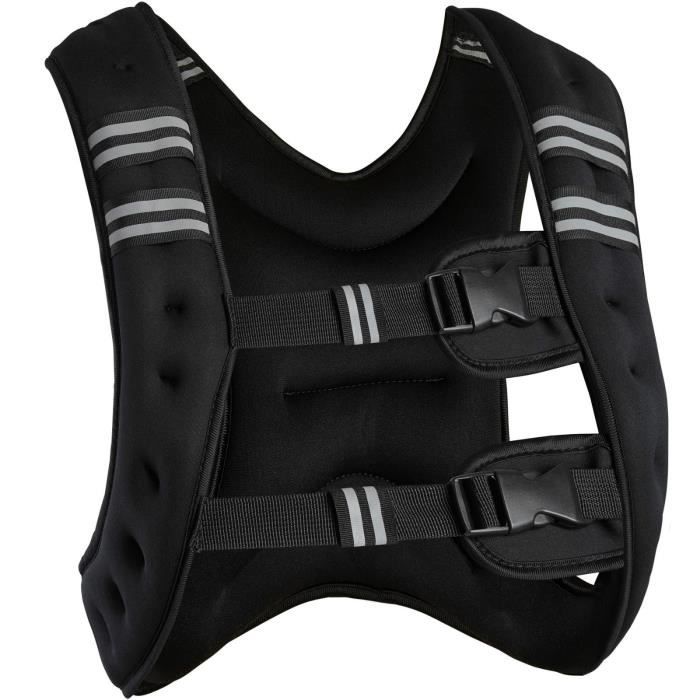 LUXS BLOUSON GILET LESTÉ GILET DE MUSCULATION FITNESS 10 KG NOIR