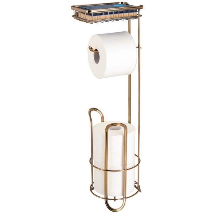 BROSSE WC ign distributeur papier toilette sans perccedilage porte papier WC pour salle de bains valet WC en meacutetal avec s652
