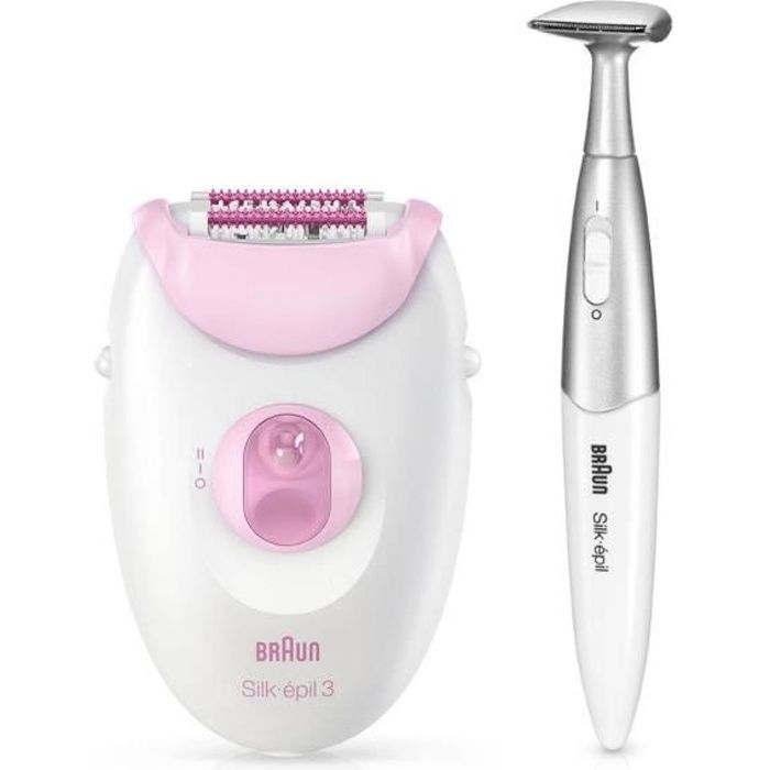 BRAUN Silk Epil 3 3 321 Epilateur lectrique Avec Rouleaux De Massage 