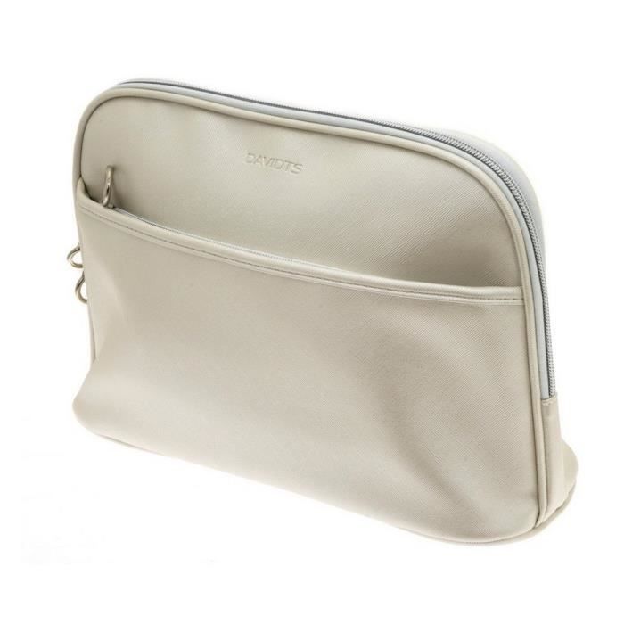 Trousse maquillage toilette Zip'n go Davidt's beige
