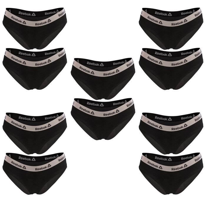 Lot de 10 culottes pour femme de la marque REEBOK en noir