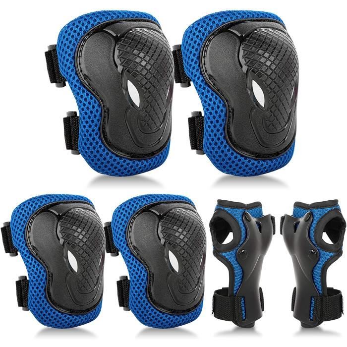 Protections Roller Enfant, Sets de Protection Genouillères de Protection Coudières Protège-Poignets, Vélo Trottinette Ski Patinage