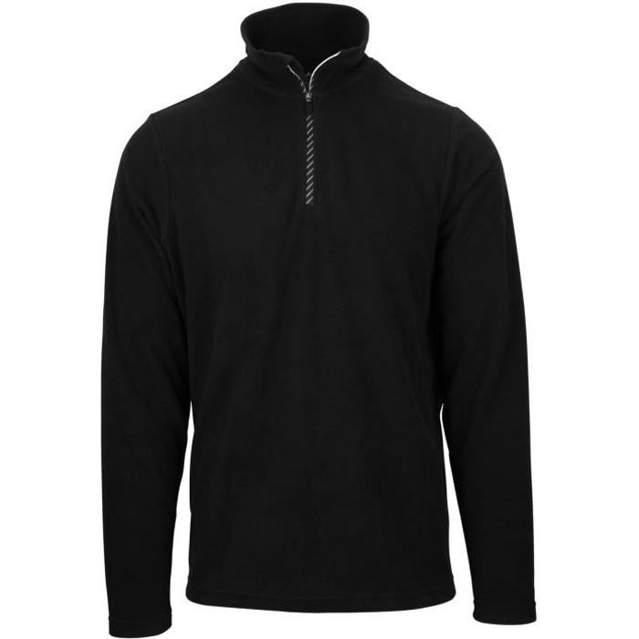 STARLING Pull Polaire Col Zippé - Homme - Noir