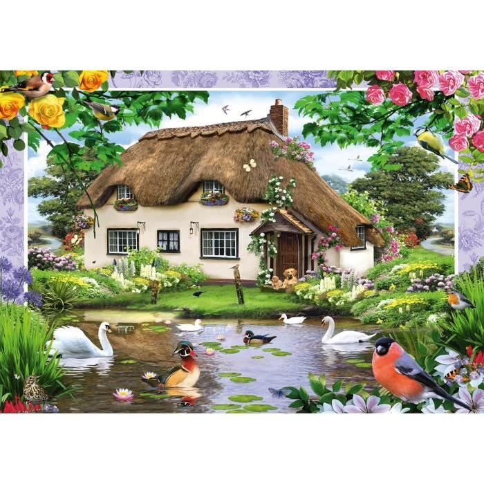 Puzzle 500 pièces : Maison de campagne romantique Coloris Unique