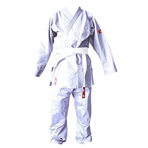 Softee -Judogi Yosihiro-Kimono Judo-100 % Alg.-Incl. Ceinture Blanco-Bleu Taille 0/130 cm - 49001.028_M