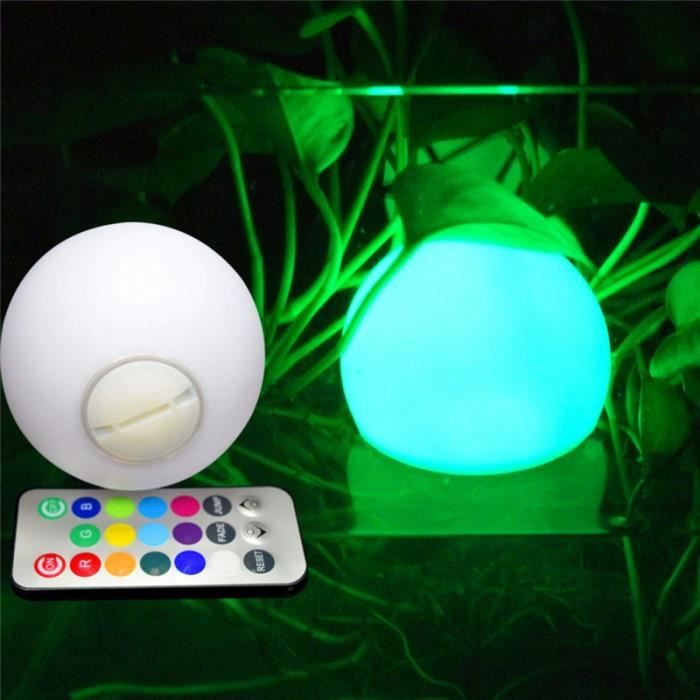 Lumière de boule colorée, Lumières de piscine flottantes, Boule lumineuse LED, décorative, Lampe pour extérieur LAMPE A POSER