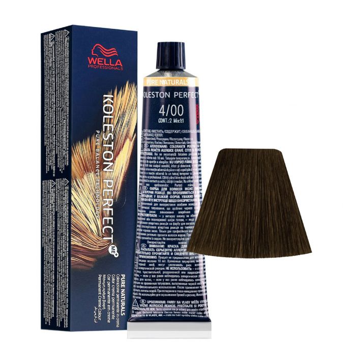 4-00 Châtain Moyen Naturel Wella Koleston perfect Me+ Pure Naturals 60ml