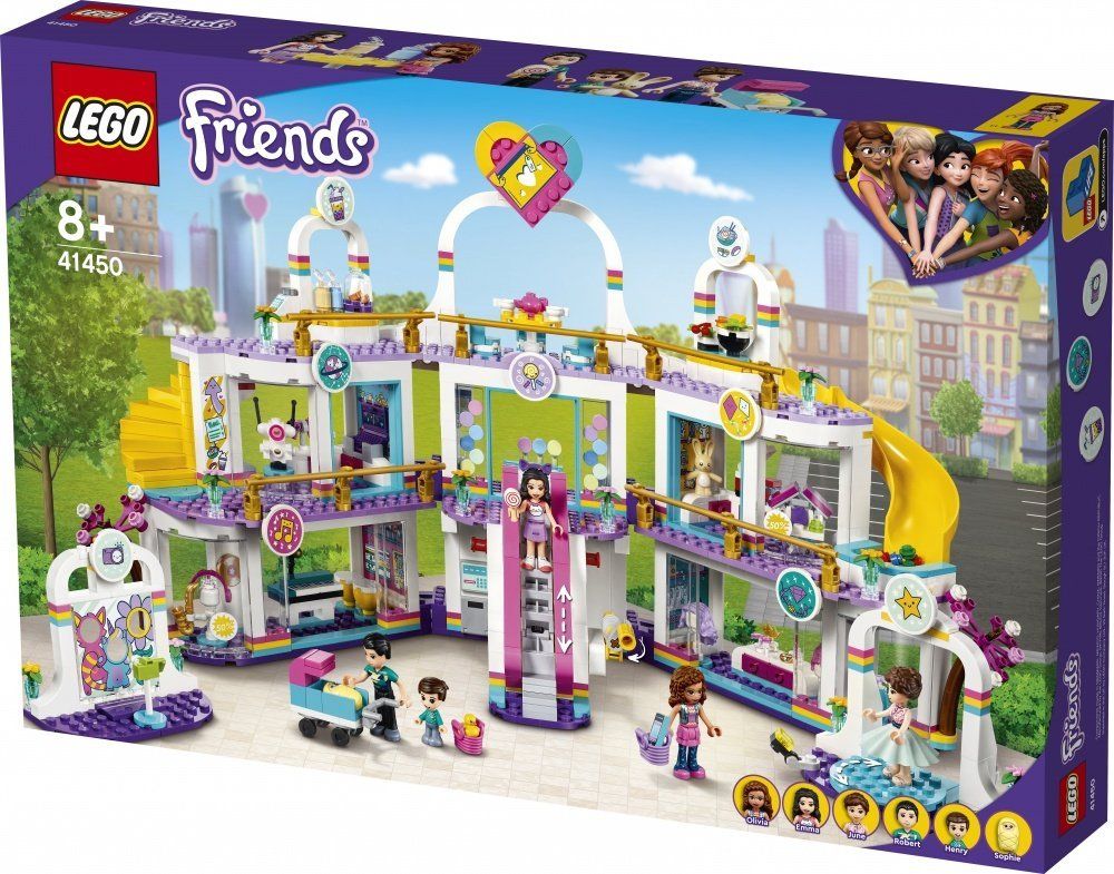Set LEGO - LEGO - Le centre commercial de Heartlake City - Lego Friends - 5 magasins thématiques - Expérience shopping
