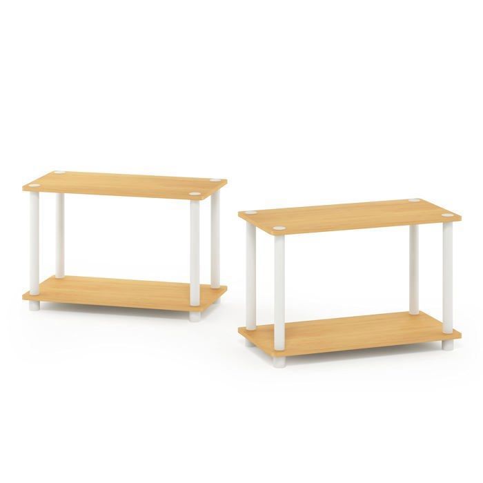 table d'appoint - table de complement - gueridon furinno - 11250-set-be - tables de bout, bois, hetre / blanc, taille unique