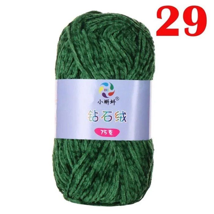 Laine Chenille Crochet 100g/80m Laine Velours Fil Chenille à