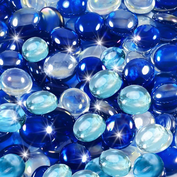 Bille Cône Verre Translucide Bleu - Collection Bille Forme Bille Cône Verre Translucide Bleu - Collection Bille Forme