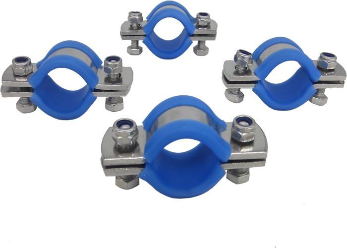 Lot De 4 Colliers De Serrage En Acier Inoxydable 304 - 90x90 Mm, Forme En U - Pour Tubes Carrés