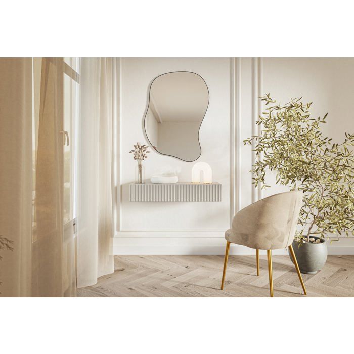 Table console - VELDIO - 90 cm - suspendu - grėge