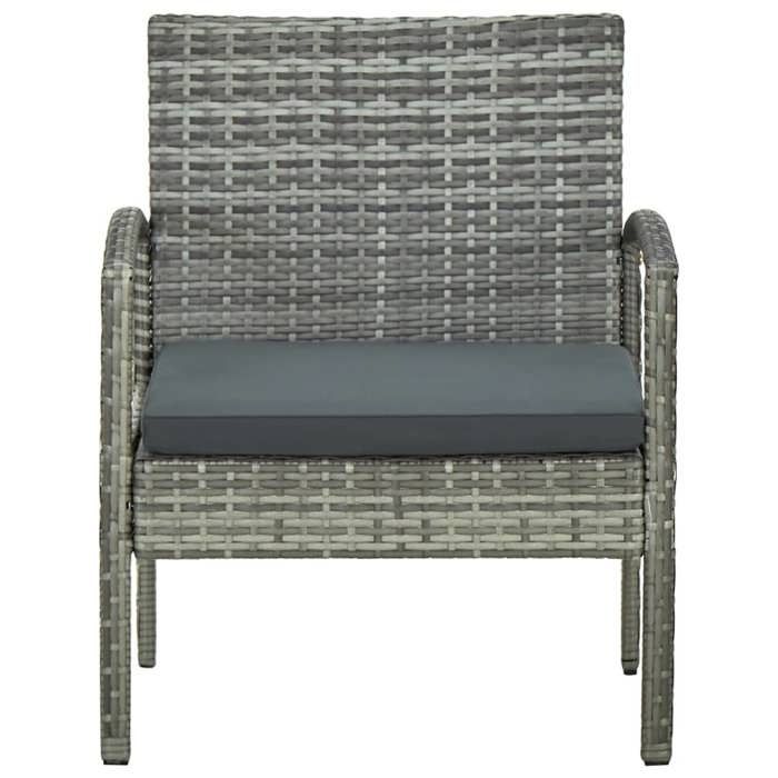 SALE 2025Fauteuils relax/Maximum 110 kg - Chaise de jardin avec coussin Résine tressée Gris Chill635199