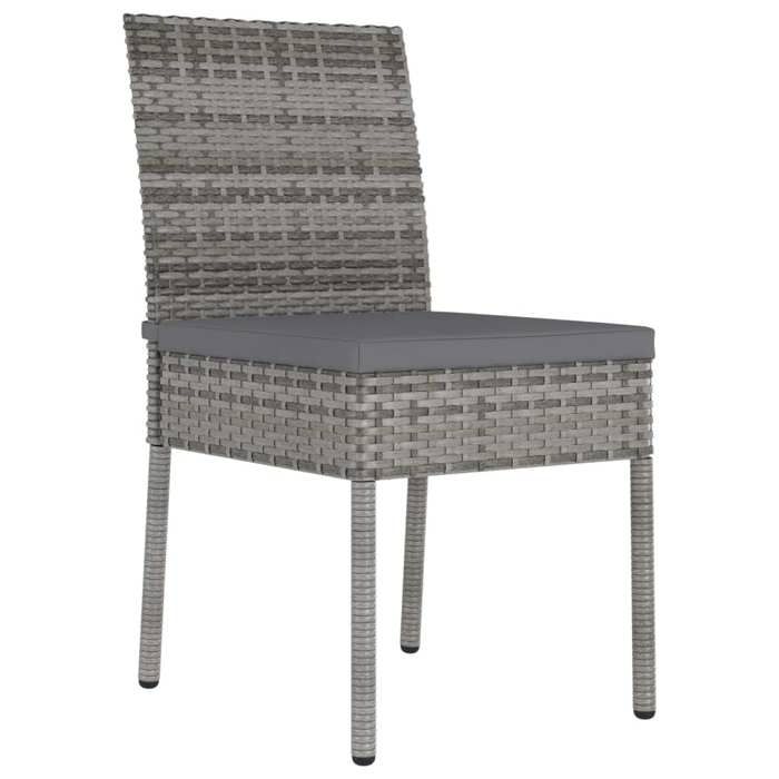 SALE 2025Lot de 4 fauteuils relax/ Chaises à manger de jardin - Ensemble de 4 pièces - Résine tressée Gris Chill360931